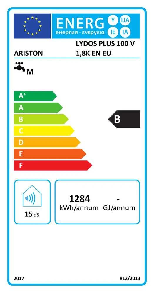 Elektrinis vandens šildytuvas ARISTON LYDOS PLUS 100V EU 100l vertikalus