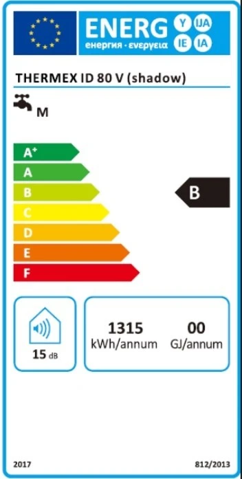 Vandens šildytuvas Thermex ID Shadow 80 V Wi-Fi