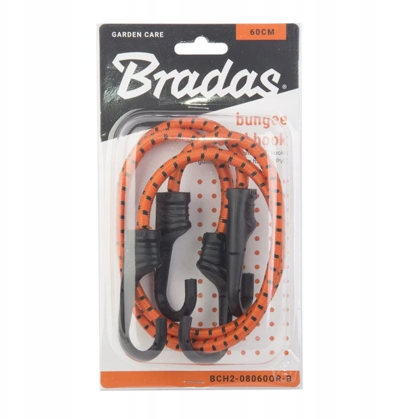 Bradas Elastinė guma su metaliniu kabliu 2x60cm BCH2-08060OR-B