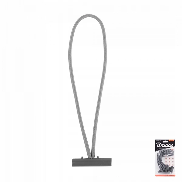 Elastinė guma su T tipo fiksatoriumi 10 vnt. x 15 cm BCT1-0415GY-B