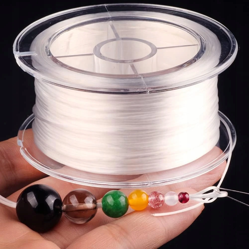 Elastinė juosta apyrankėms gaminti 80 m - elastingas DIY papuošalų siūlas