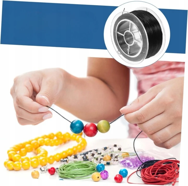 Elastinė juosta apyrankėms gaminti 80 m - elastingas DIY papuošalų siūlas