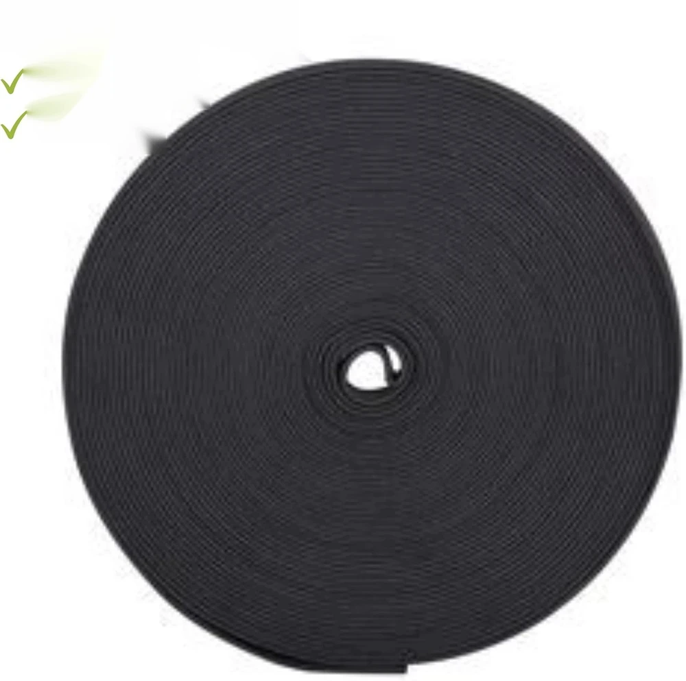 ELASTINĖ JUOSTOS 15 CM 10 M JUODŲ ŠIUKŠČIŲ POLIESTERINĖ LATEKSO RITE