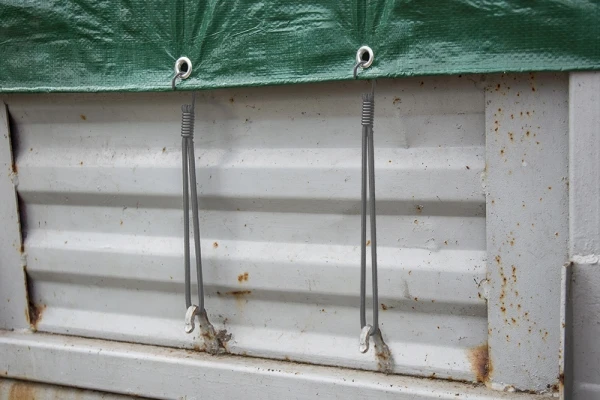 Elastinės gumos su kabliukais brezentams, 25 vnt., 6x20cm, BCH4-0620GY-B