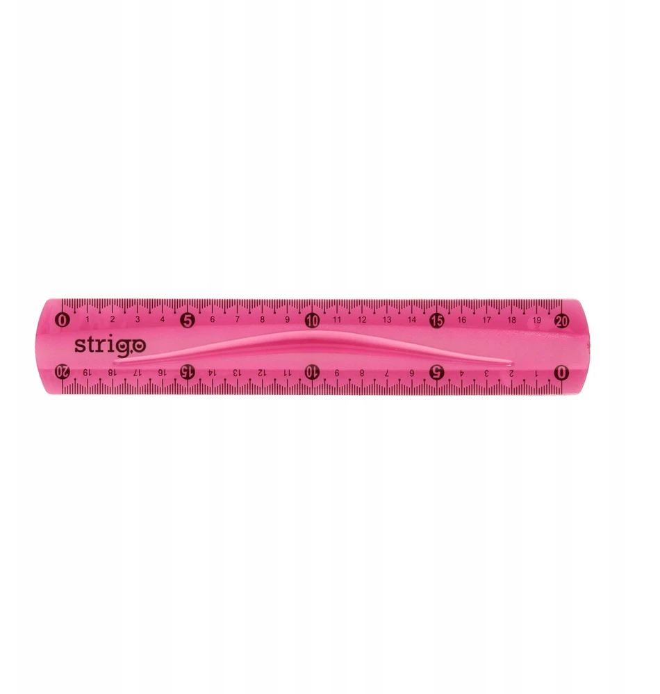 Elastinga 20 cm liniuotė Strigo, rožinė, skirta mokyklai