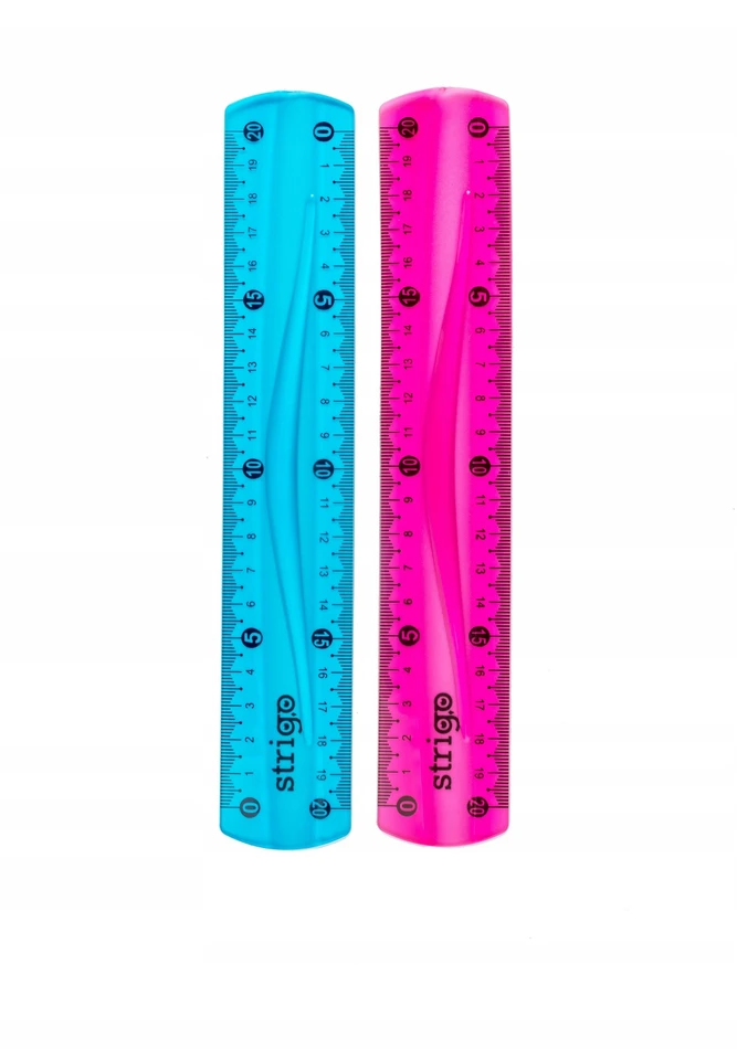 Elastinga 20 cm liniuotė Strigo, rožinė, skirta mokyklai