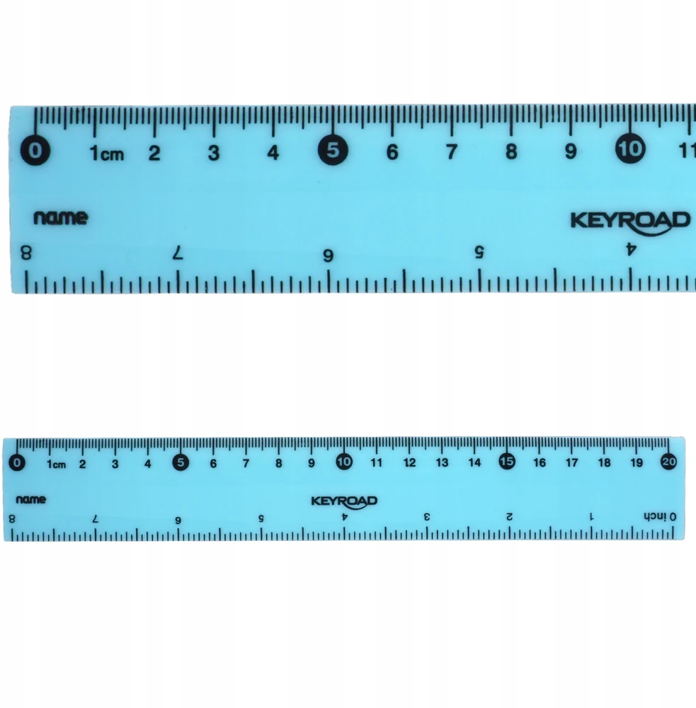 Elastinga liniuotė Keyroad 20 cm, pastelinės mėlynos spalvos