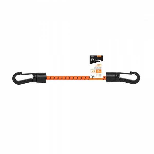 Bradas Elastinis guminis PVC kabliukas 0,6x20 cm BCH6-06020OR-E
