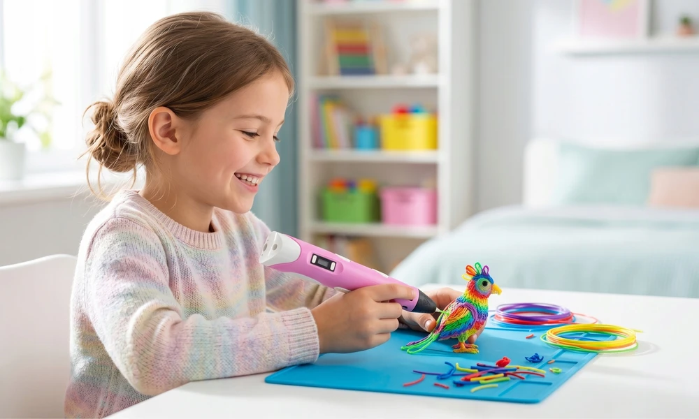 Electo 3D RAŠIKLIŲ RINKINYS VAIKAMS 3D SPAUSDINTUVAS + KASETĖS 260 METRU + ŠABLONAI