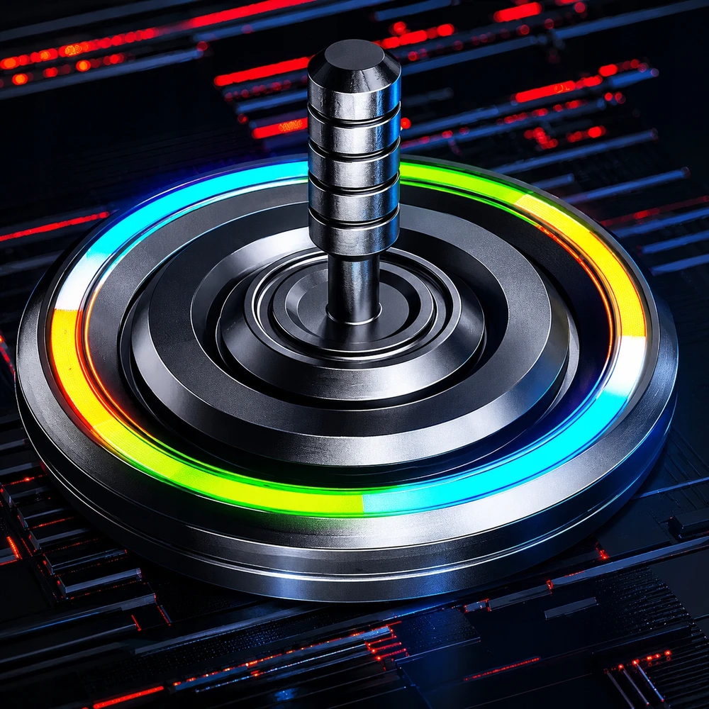 Electronica 4U Išskirtinis metalinis Fidget Spinner, fluorescencinis, antistresinis žaislas
