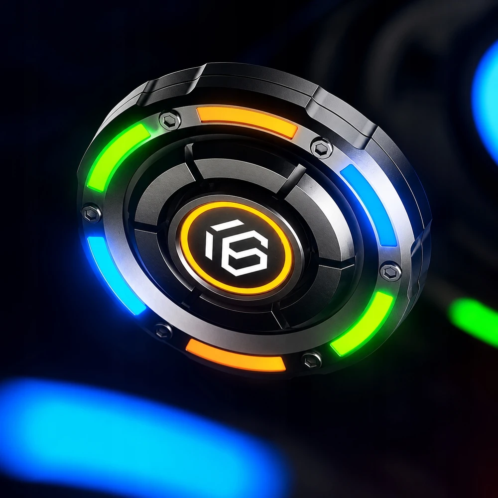 Electronica 4U Išskirtinis metalinis Fidget Spinner, fluorescencinis, antistresinis žaislas