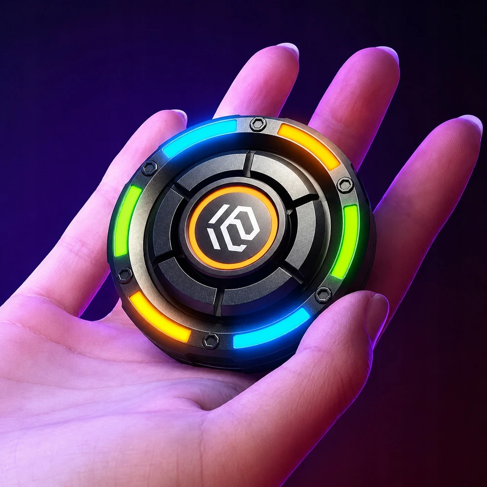 Electronica 4U Išskirtinis metalinis Fidget Spinner, fluorescencinis, antistresinis žaislas