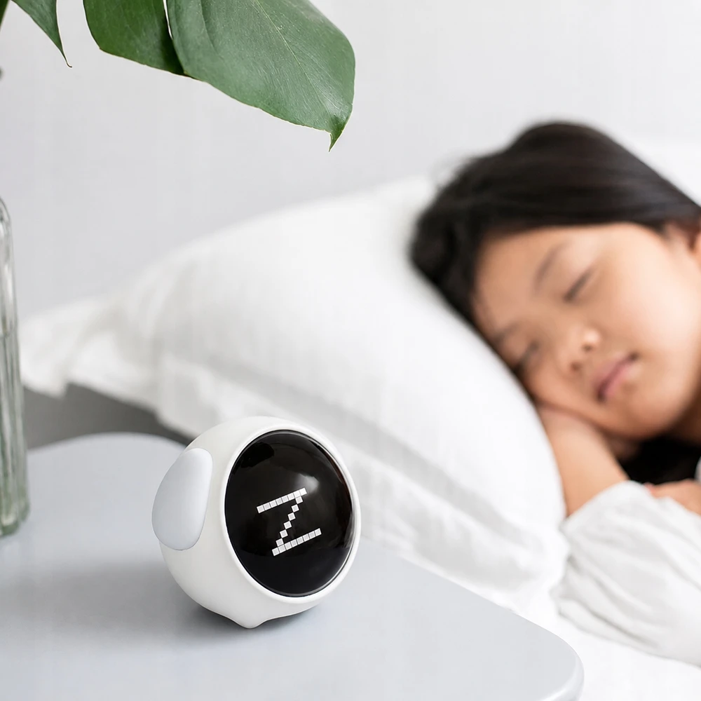 Electronica 4U Laikrodis žadintuvas LED naktinė lempa vaikams kūdikiams Emoji Emoticons