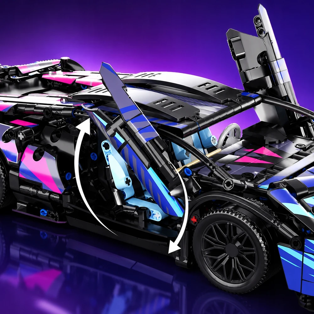 Electronica 4U Techninių plytų nuotoliniu būdu valdomų automobilių kaladėlių rinkinys 1:14
