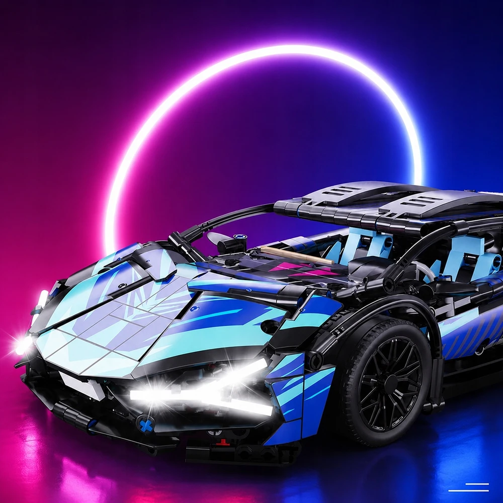 Electronica 4U Techninių plytų nuotoliniu būdu valdomų automobilių kaladėlių rinkinys 1:14