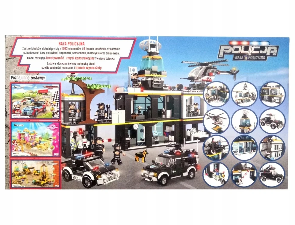 Elefun Klocki policijos policijos bazės policija 1363 vnt. XXL C0555A