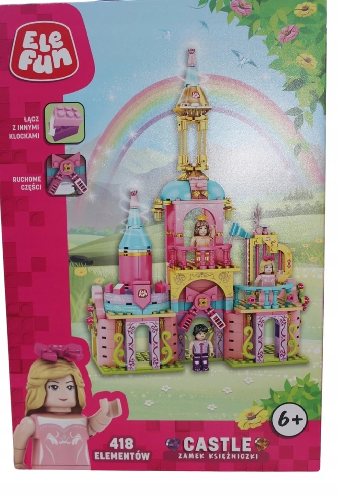 Elefun Konstrukciniai kaladėlės "princesės pilis", 418 detalių