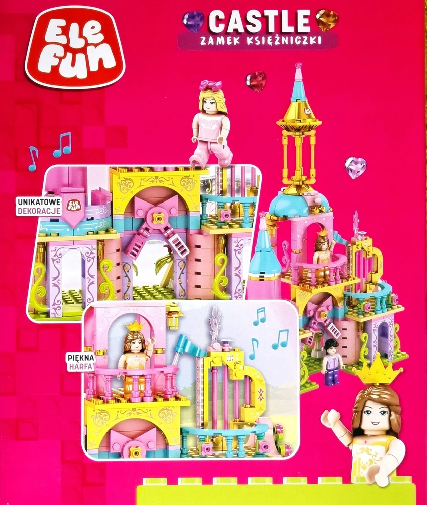 Elefun Konstrukciniai kaladėlės "princesės pilis", 418 detalių