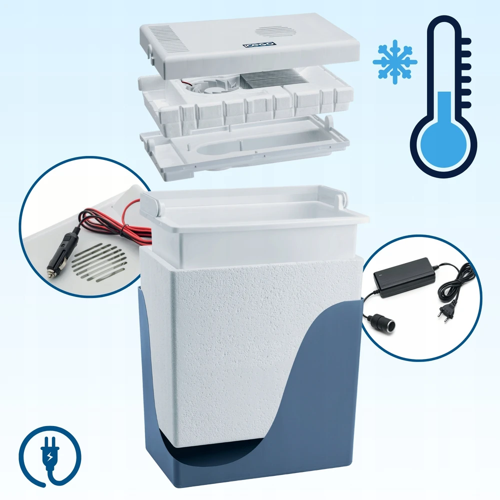 Elektrinė kelioninė šaldytuvo dėžė Kamai Icego 30l, 12v/230v