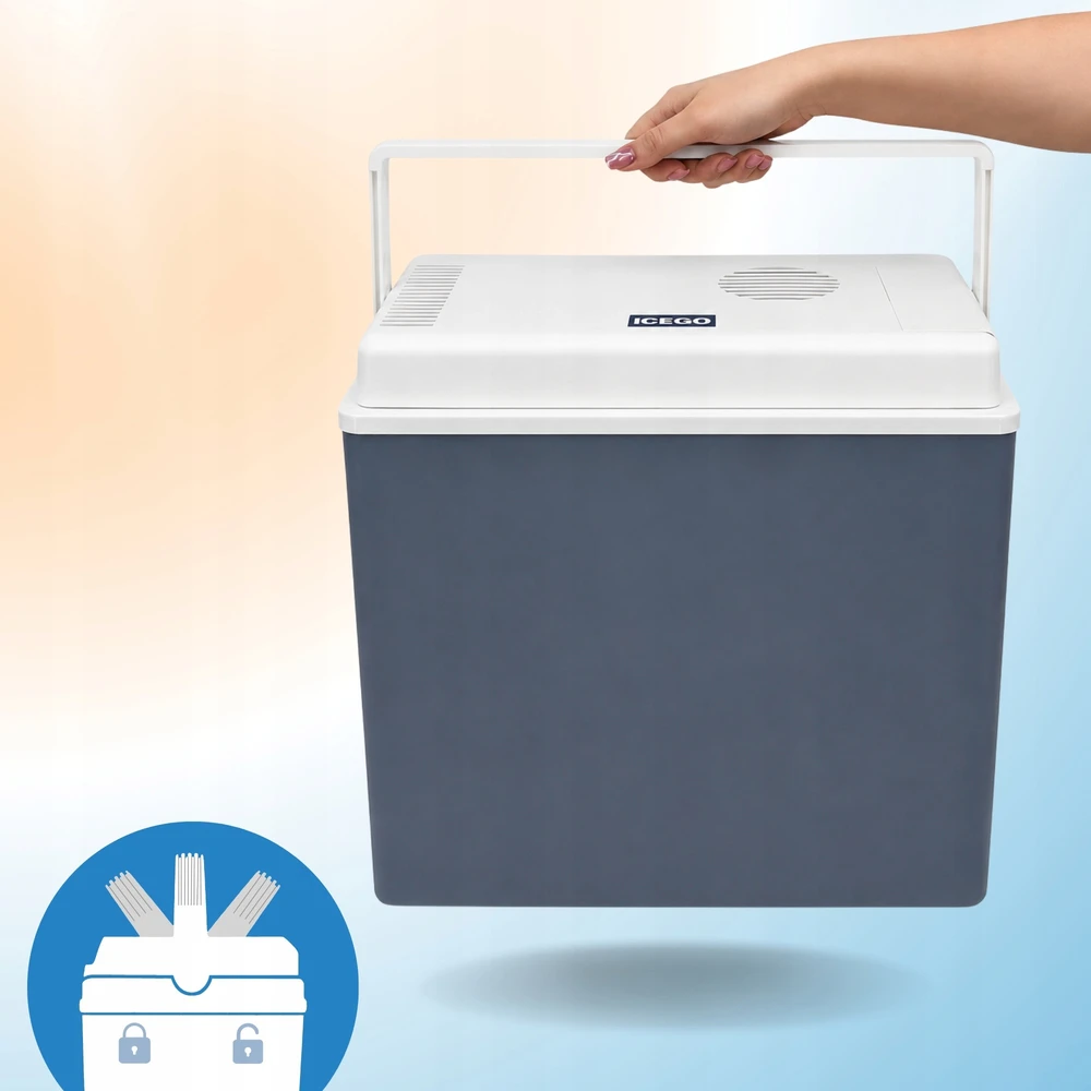 Elektrinė kelioninė šaldytuvo dėžė Kamai Icego 30l, 12v/230v