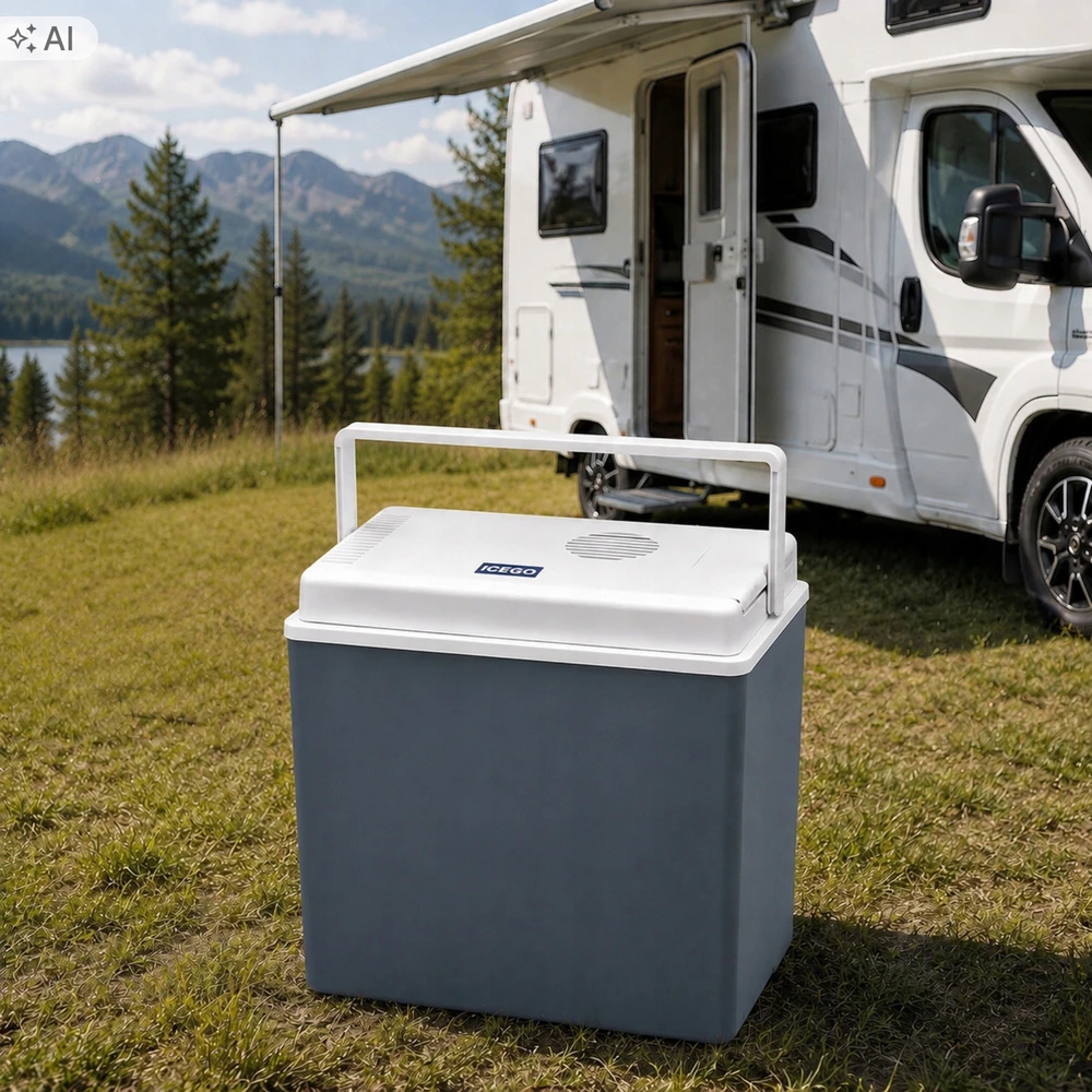 Elektrinė kelioninė šaldytuvo dėžė Kamai Icego 30l, 12v/230v
