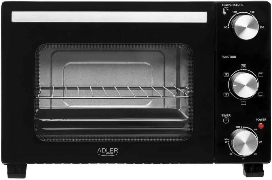 Mikrobangų krosnelė Adler elektrinė orkaitė | AD 6024 | 22 L | 1300 W | Juodas
