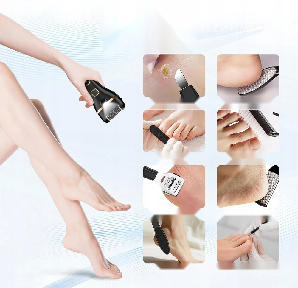 ELEKTRINĖ PĖDŲ DIDĖLĖ JUODOS SMOOTH CARE ABS ODOS PAPRASTAI