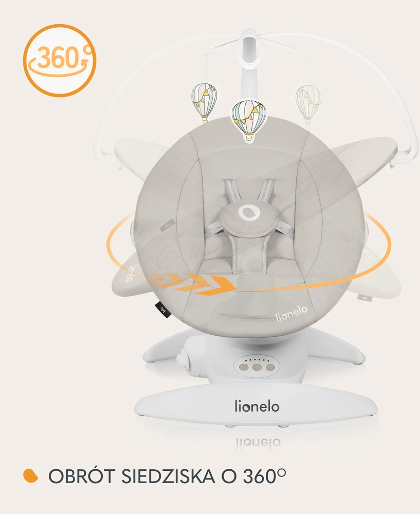 Elektrinis atmuštuvas, 360° pasukimas, valdymo pultas, 0-9kg Lionelo Iris