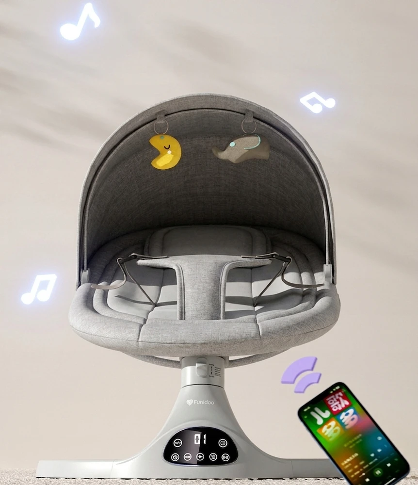 Elektrinis bouncer - FUNIDOO MELLOW - muzika, pultelis, Bluetooth