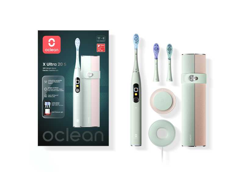 Oclean Elektrinis dantų šepetėlis X Ultra 20 S Žalias