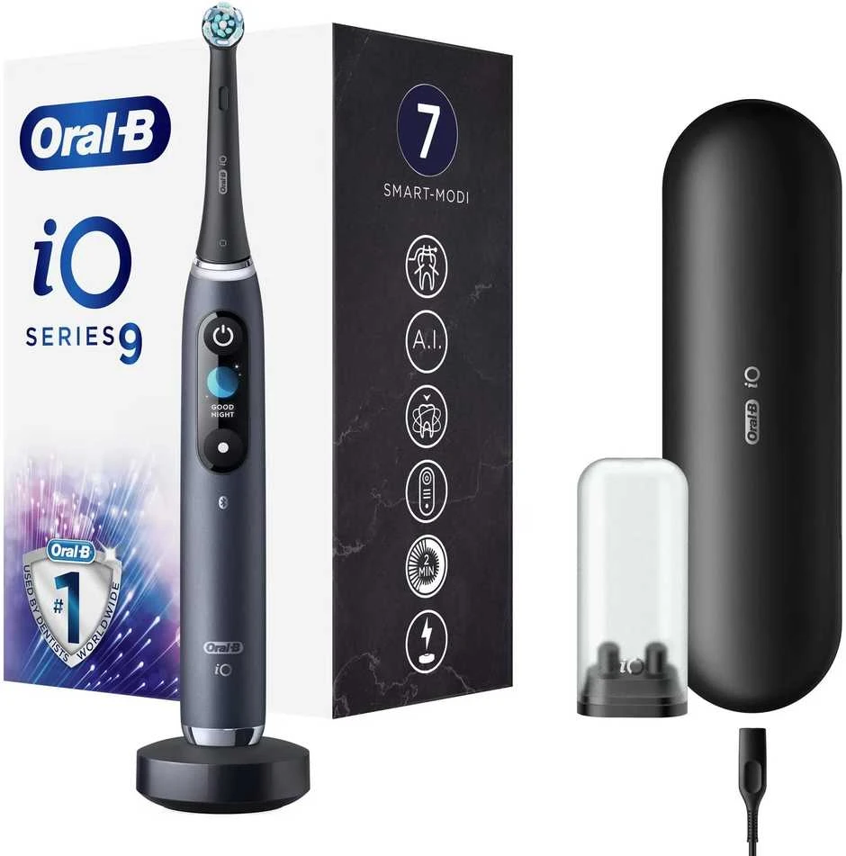 Elektrinis dantų šepetėlis Braun Oral-B iO Series 10, Juodos spalvos