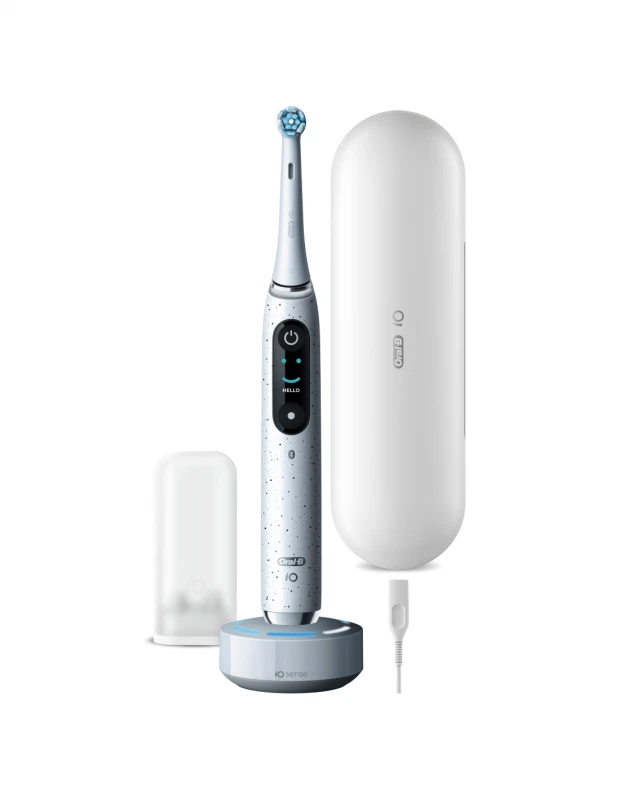 Elektrinis dantų šepetėlis Braun Oral-B iO Series 10, Baltos spalvos