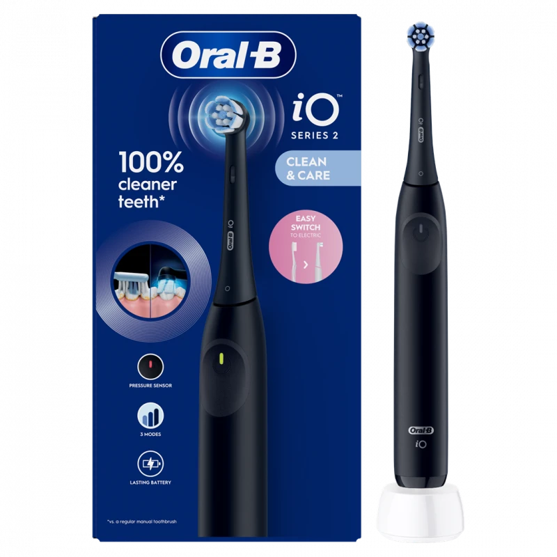 Braun iOS2.1D9.0 Oral-B iO2 Elektrinis Dantų Šepetėlis Night Juodas