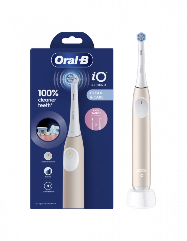 Braun iOS2.1C9.0P Oral-B iO2 Elektrinis Dantų Šepetėlis Calm Rožinė
