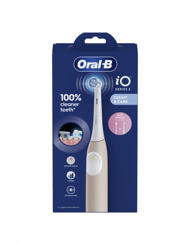 Braun iOS2.1C9.0P Oral-B iO2 Elektrinis Dantų Šepetėlis Calm Rožinė