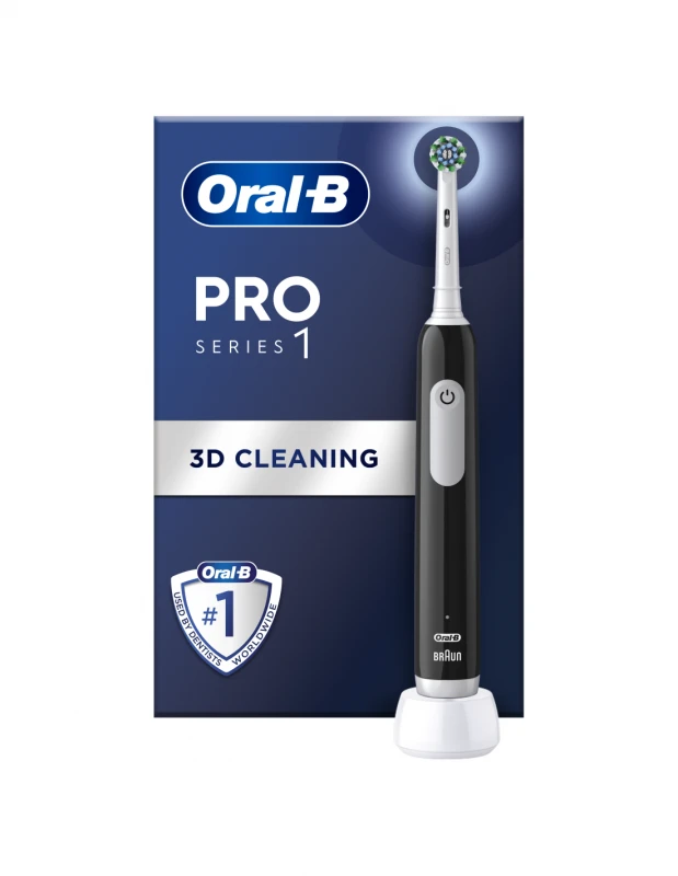 Braun D305.513.3 Pro Series 1 Elektrinis Dantų Šepetėlis Juodas Cross Action