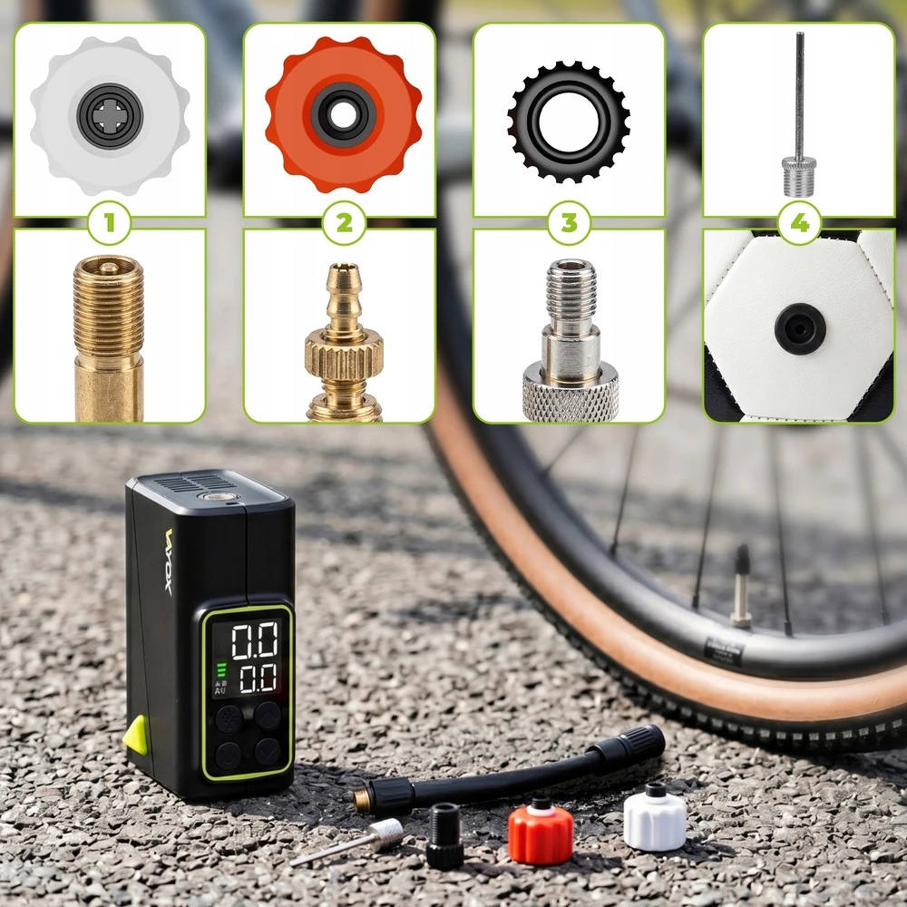 ELEKTRINIS DVIRAČIO SIURBLIO MINI KOMPRESORIUS MOTOROLERIUI 150PSI VAYOX