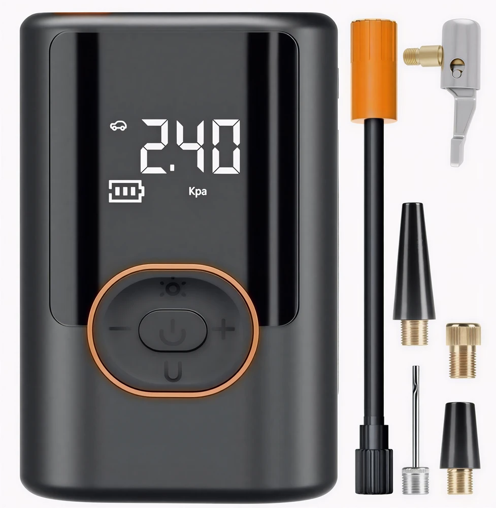 ELEKTRINIS DVIRAČIO SIURBLYS AUTOMOBILIŲ KOMPRESORIUS 4000 mAh POWERBANK 100W