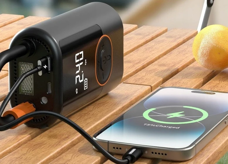 ELEKTRINIS DVIRAČIO SIURBLYS AUTOMOBILIŲ KOMPRESORIUS 4000 mAh POWERBANK 100W
