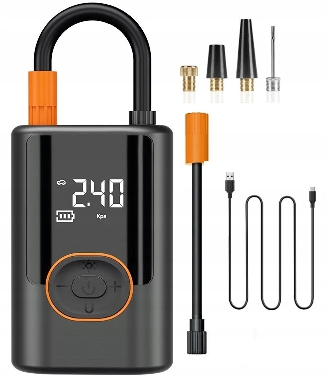 ELEKTRINIS DVIRAČIO SIURBLYS AUTOMOBILIŲ KOMPRESORIUS 4000 mAh POWERBANK 100W