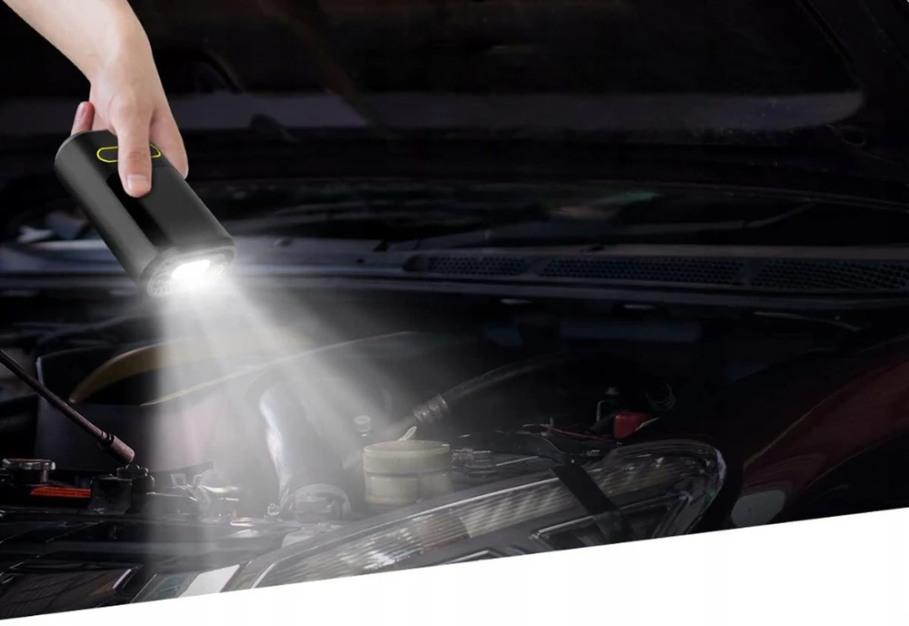 ELEKTRINIS DVIRAČIO siurblys CAR kompresorius 4000mAh baterija + POWERBANK