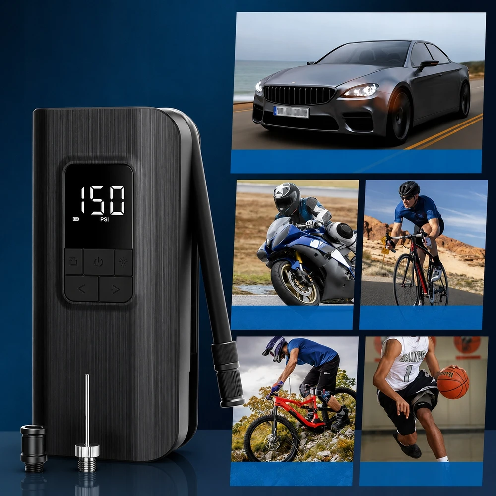 Elektrinis dviračio siurblys CYCPLUS A12 Compressor 150 PSI Bicycle Car