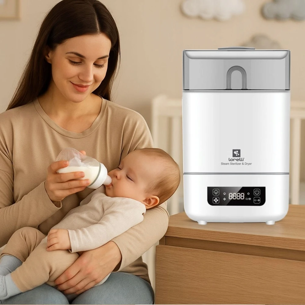 Elektrinis garų sterilizatorius su džiovintuvu 2in1 Lorelli BPA be buteliukų