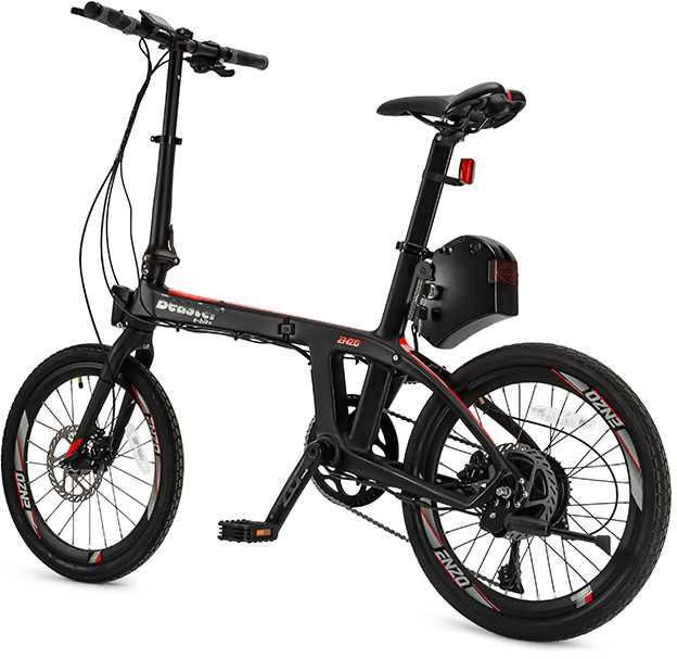 Beaster Scooter Sulankstomas elektrinis karboninio rėmo dviratis Beaster, BS125B, juodas, 250 W