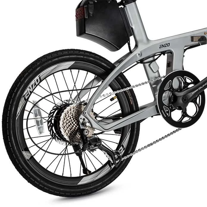 Beaster Scooter Sulankstomas elektrinis karboninio rėmo dviratis Beaster, BS126S, sidabrinis, 250 W