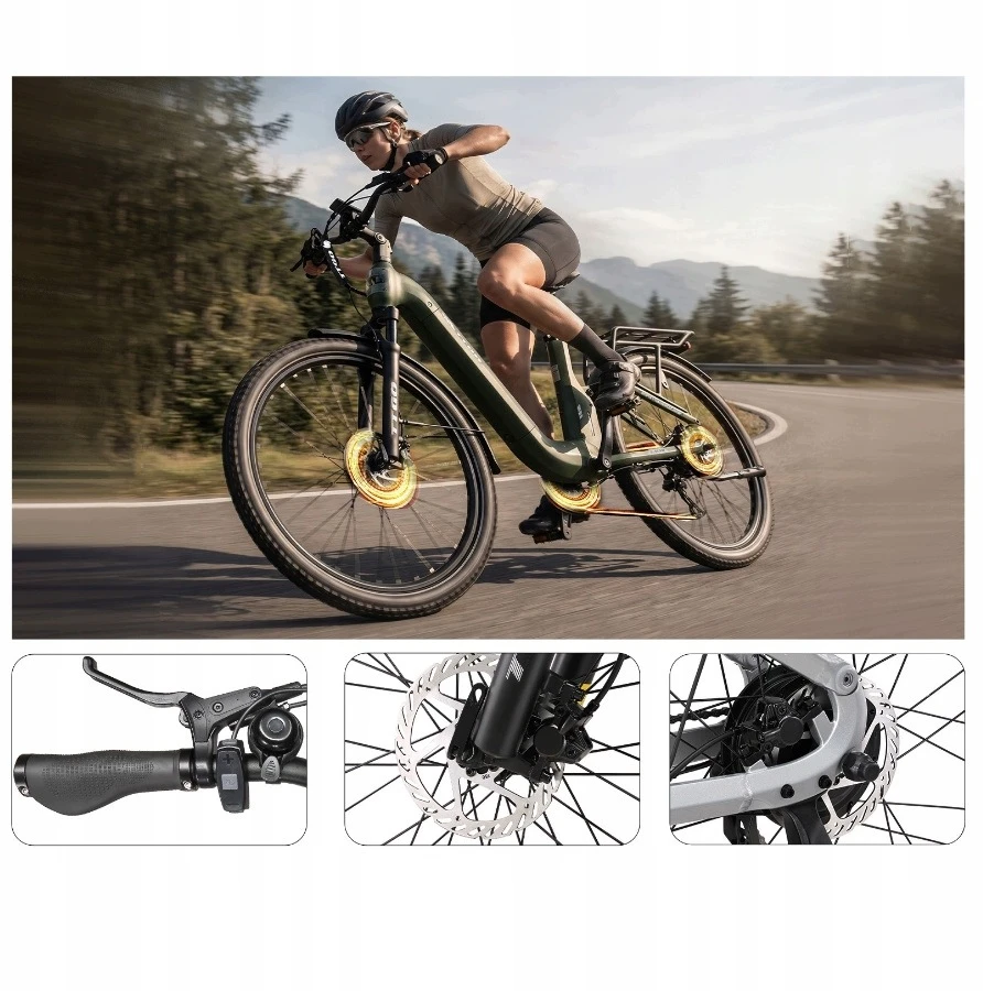 Elektrinis miesto dviratis TTGO E-SUVO 250W 48V 15Ah 25KM/H 120KM 27,5"*2,4"