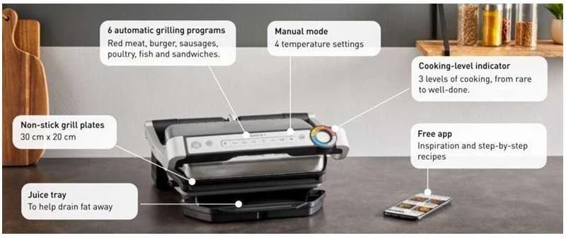 Elektrinis grilis Tefal GC718D10 +DOVANA Tefal Peilių rinkinys