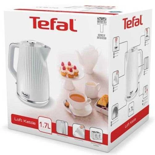 Elektrinis virdulys Tefal Loft White KO2510, 2400 W, 1.7l, baltos spalvos