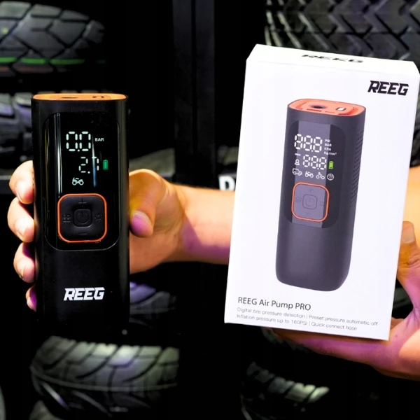 Elektrinis siurblys dviračiui, automobiliui, rutuliniam REEG Air Pump PRO 11BAR 27,75 Wh