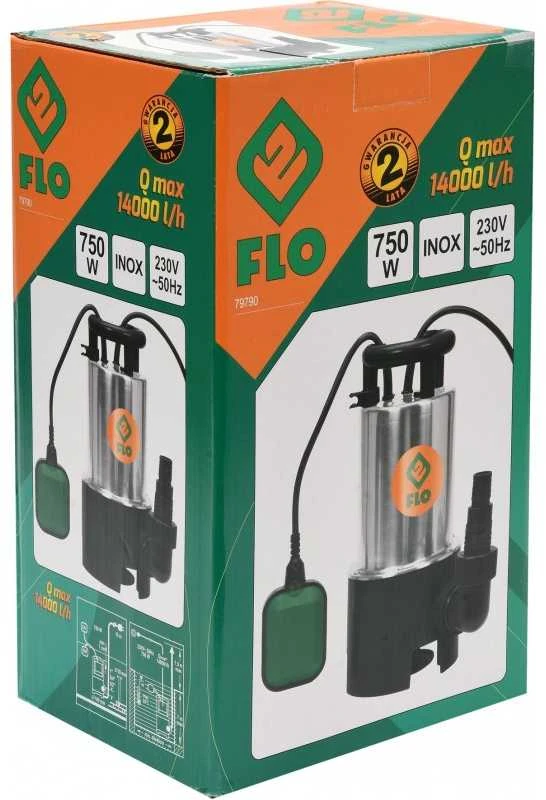 FLO nešvaraus vandens siurblys 750W nerūdijantis plienas 79790